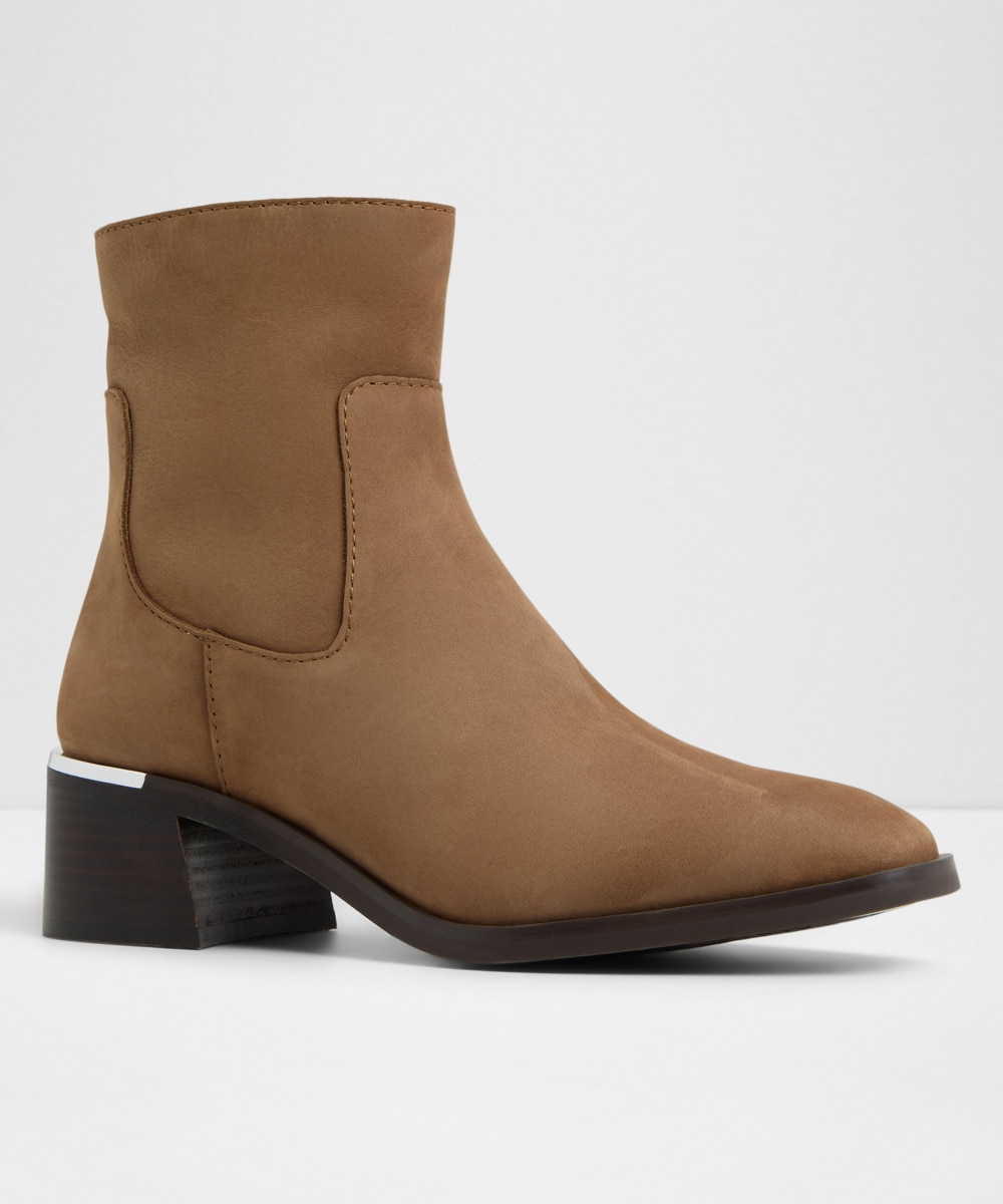 Botines básicos de mujer con punta cuadrada - Aldo - Camel Camel-5