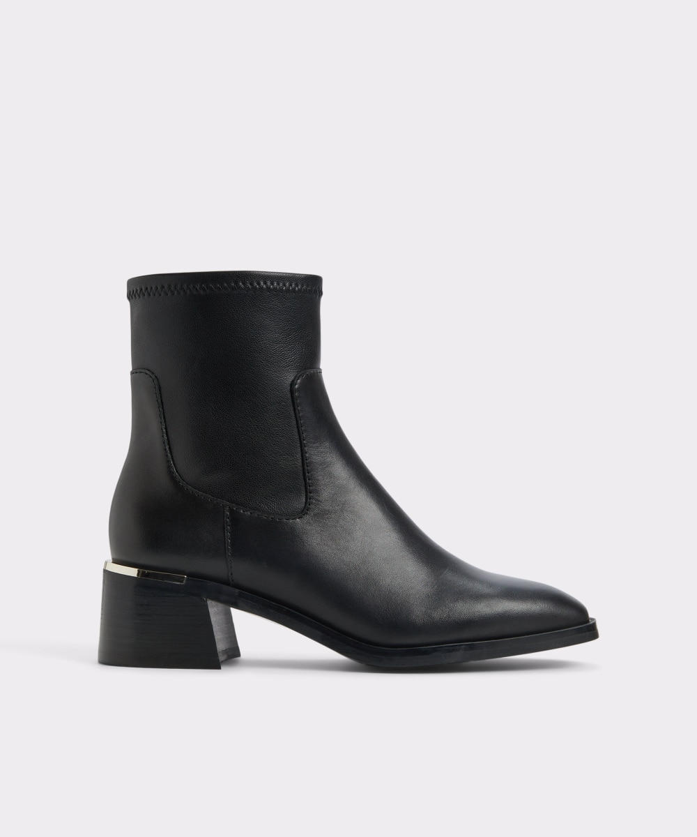 Botines básicos de mujer con punta cuadrada - Aldo - Negro Negro-1