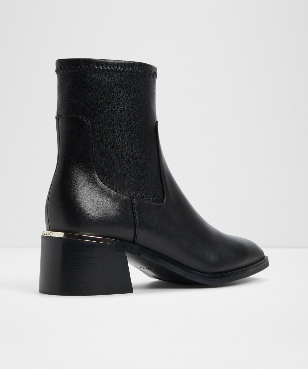 Botines básicos de mujer con punta cuadrada - Aldo - Negro Negro-3