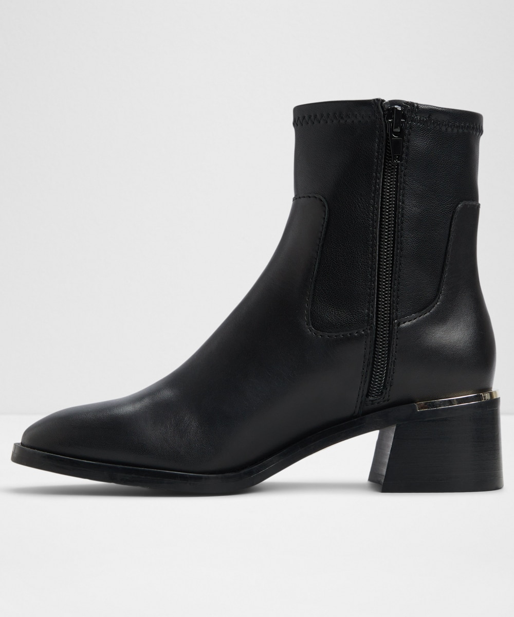 Botines básicos de mujer con punta cuadrada - Aldo - Negro Negro-2