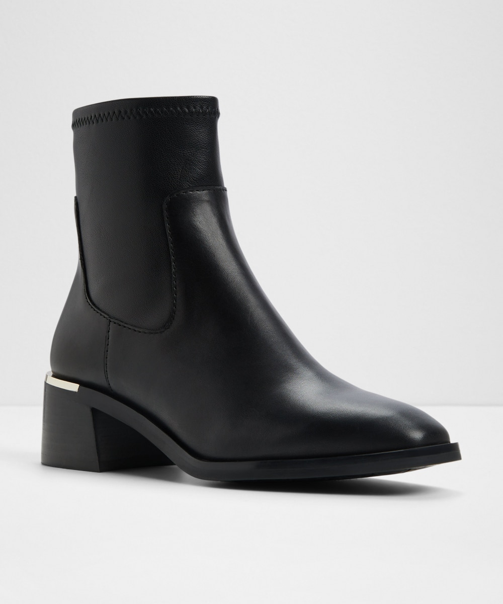Botines básicos de mujer con punta cuadrada - Aldo - Negro Negro-4