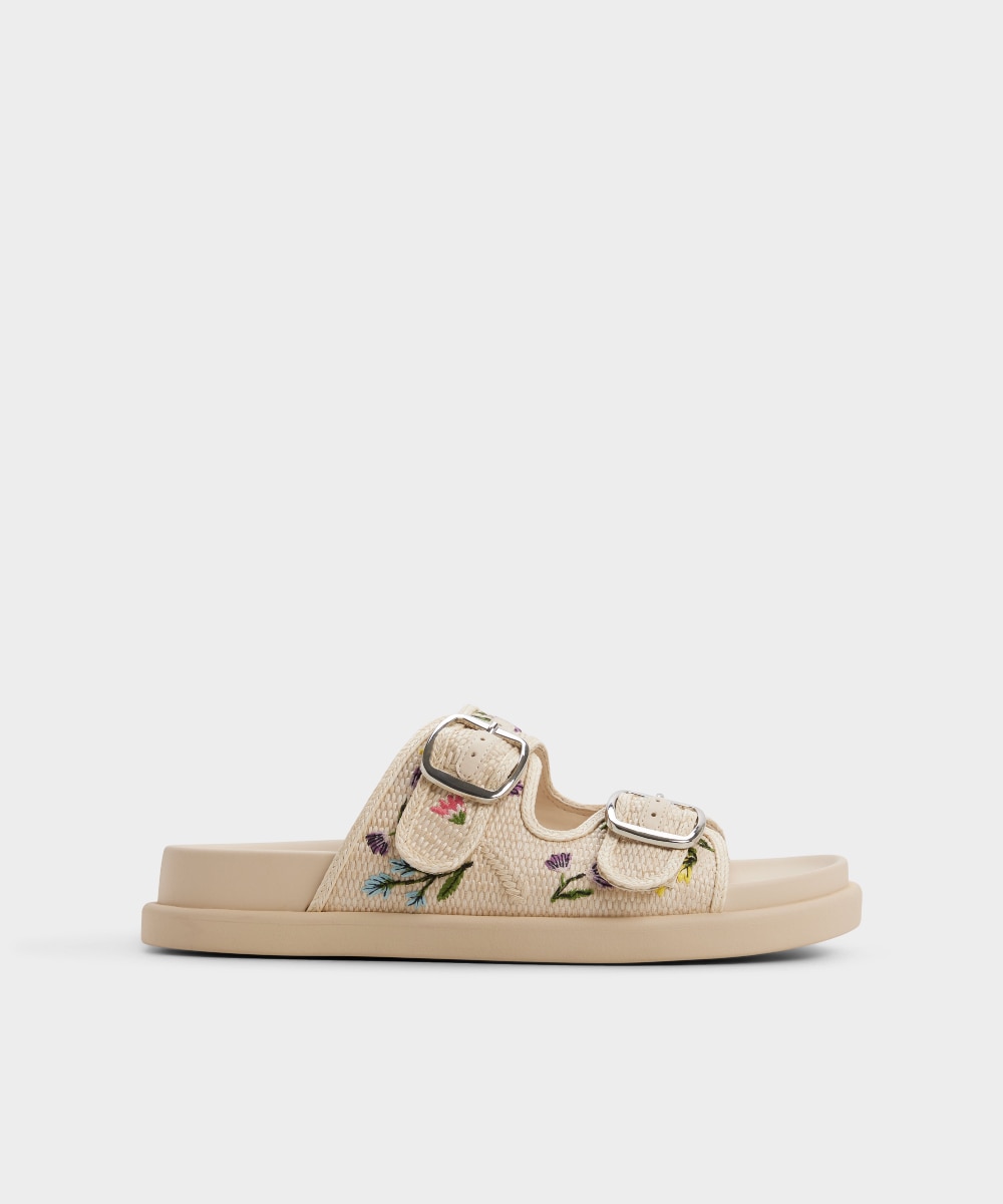 Sandalias planas de mujer con punta redonda - Aldo - Beige Beige-1