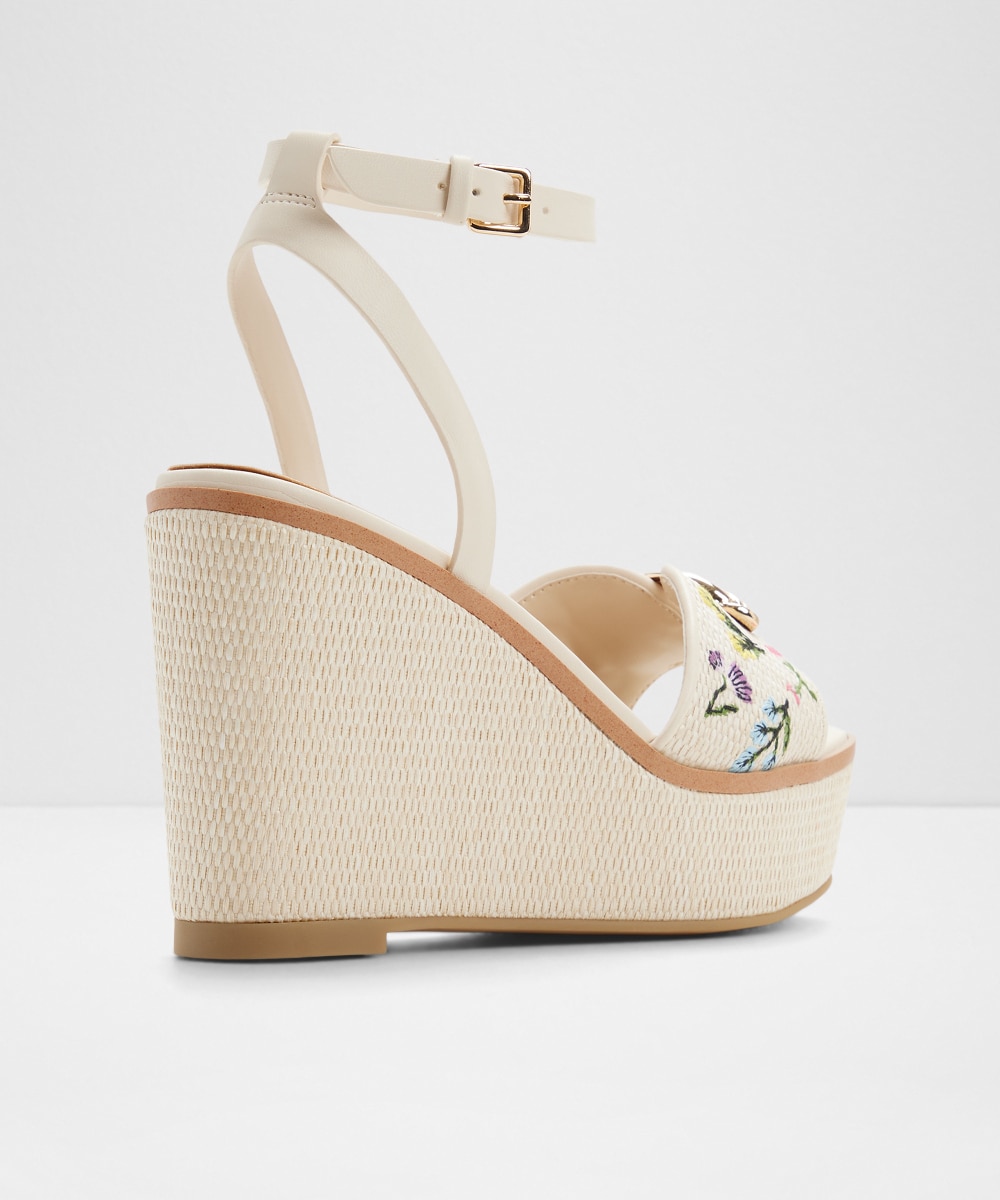 Sandalias de cuña de mujer con punta cuadrada - Aldo - Beige Beige-3