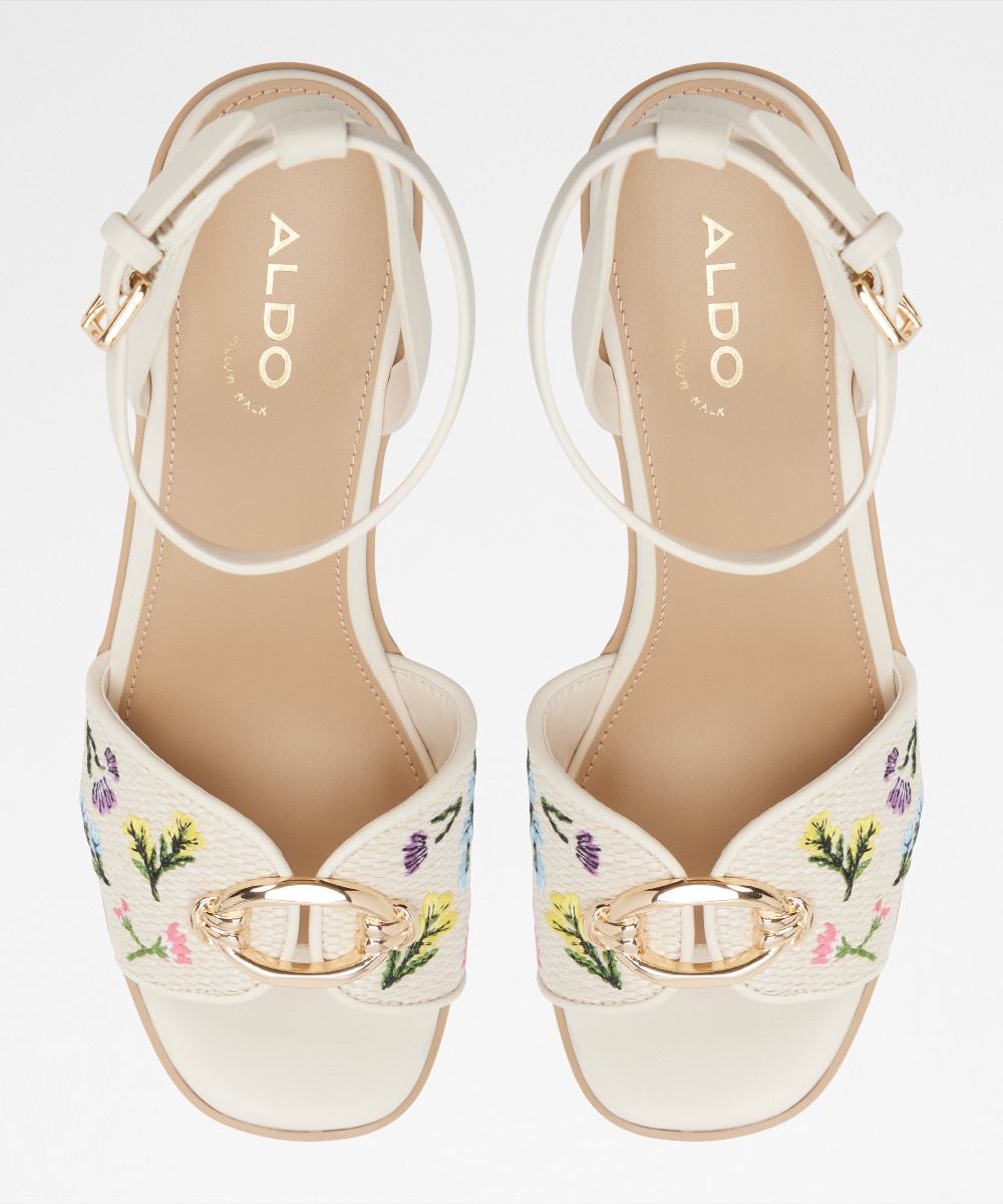 Sandalias de cuña de mujer con punta cuadrada - Aldo - Beige Beige-6