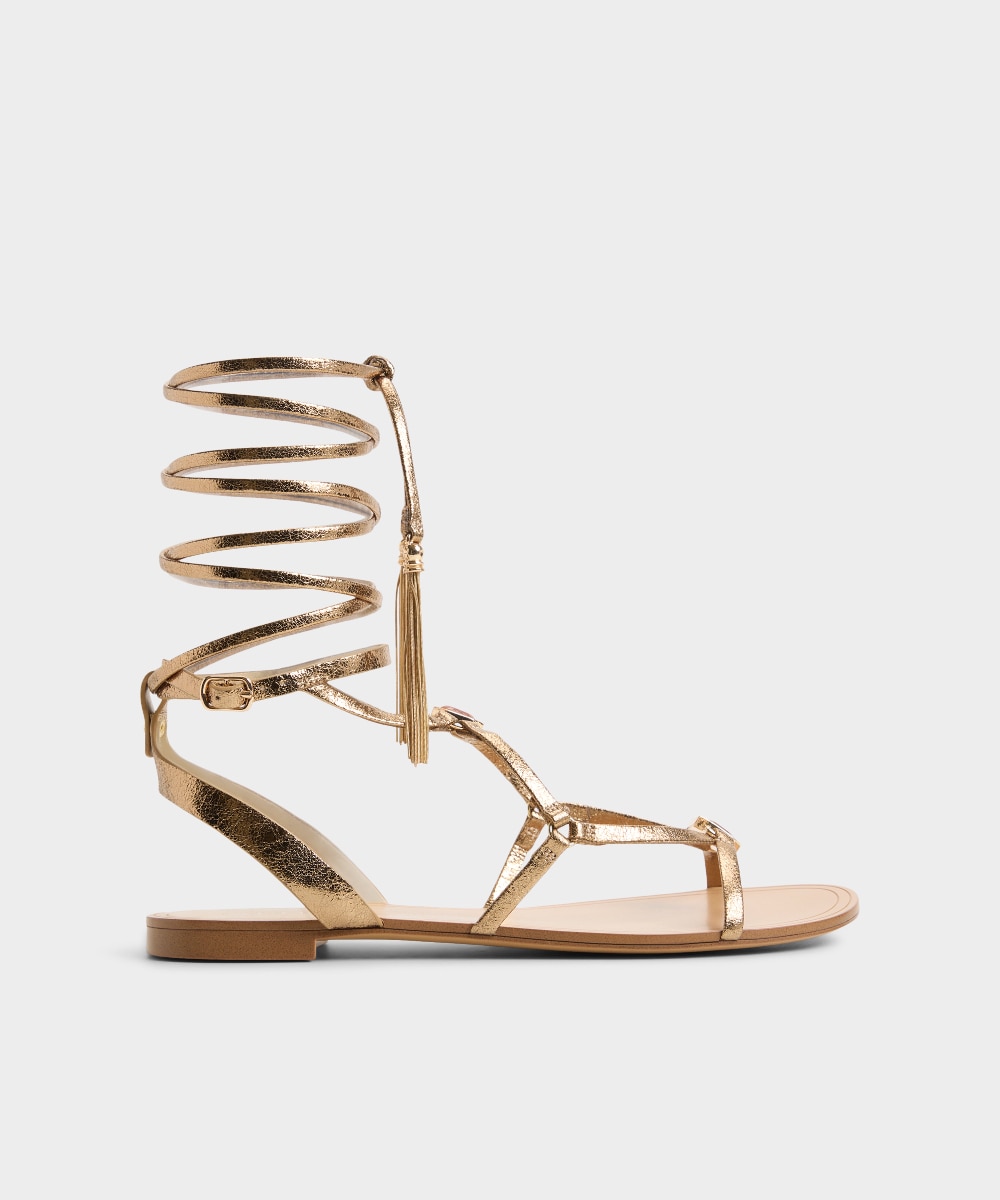 Sandalias planas de mujer con punta redonda - Aldo - Oro Oro-1