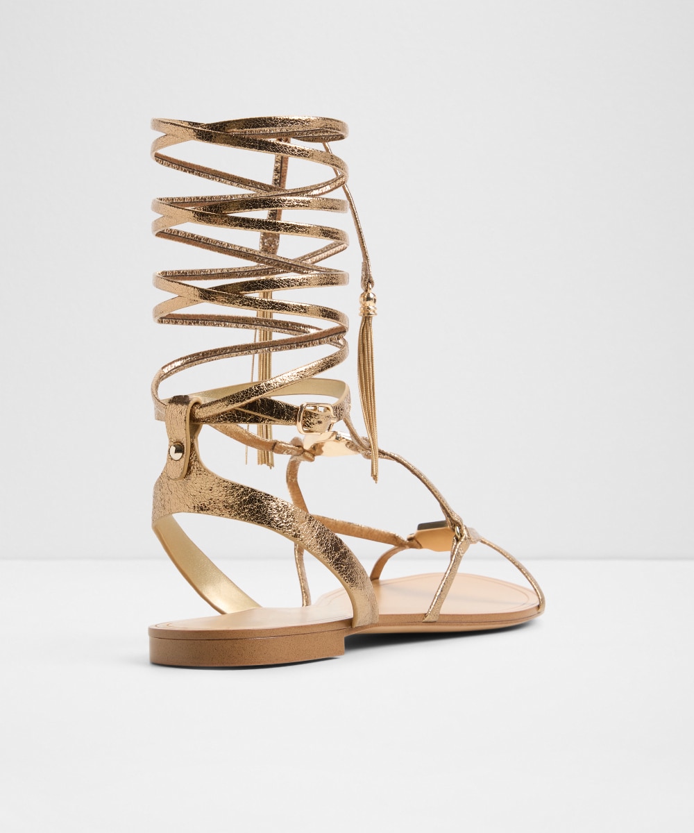Sandalias planas de mujer con punta redonda - Aldo - Oro Oro-3