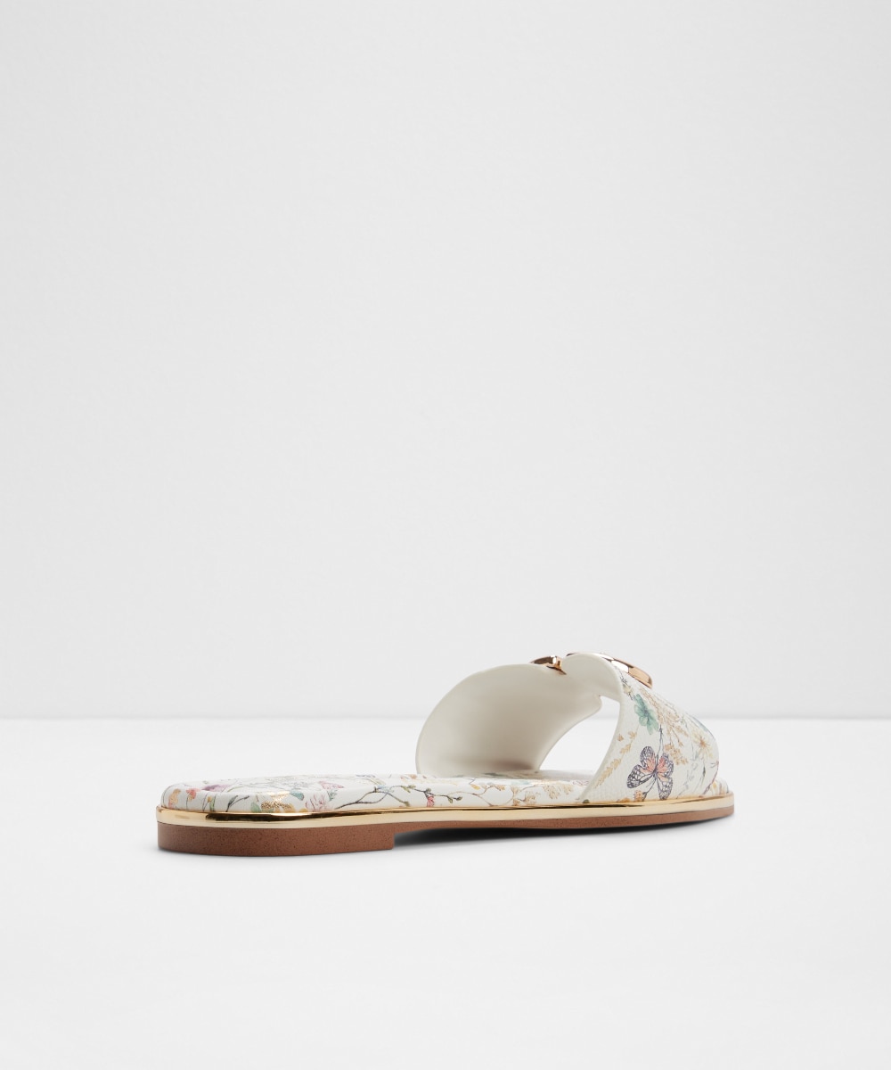 Sandalias planas de mujer con punta cuadrada - Aldo - Blanco hielo Blanco hielo-3