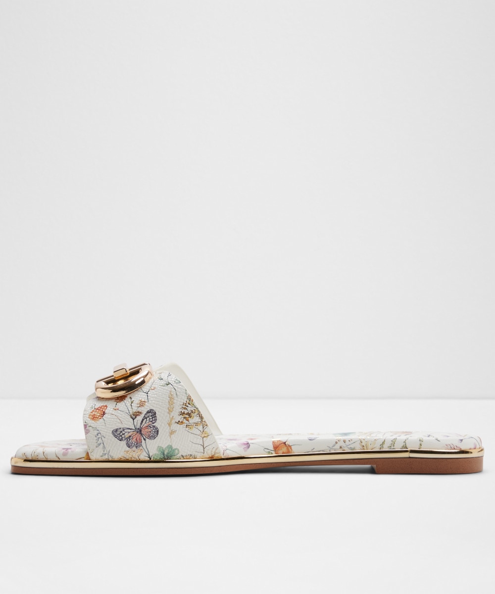 Sandalias planas de mujer con punta cuadrada - Aldo - Blanco hielo Blanco hielo-2