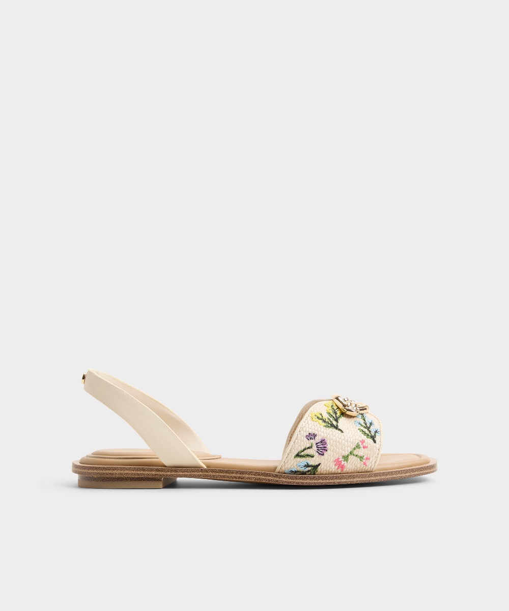 Sandalias planas de mujer con punta cuadrada - Aldo - Beige Beige-1