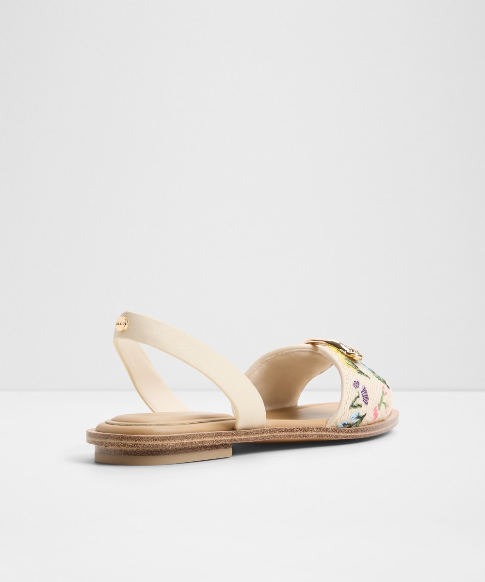 Sandalias planas de mujer con punta cuadrada - Aldo - Beige Beige-3