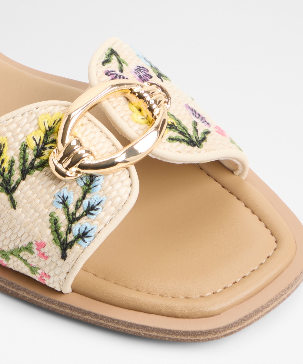 Sandalias planas de mujer con punta cuadrada - Aldo - Beige Beige-5