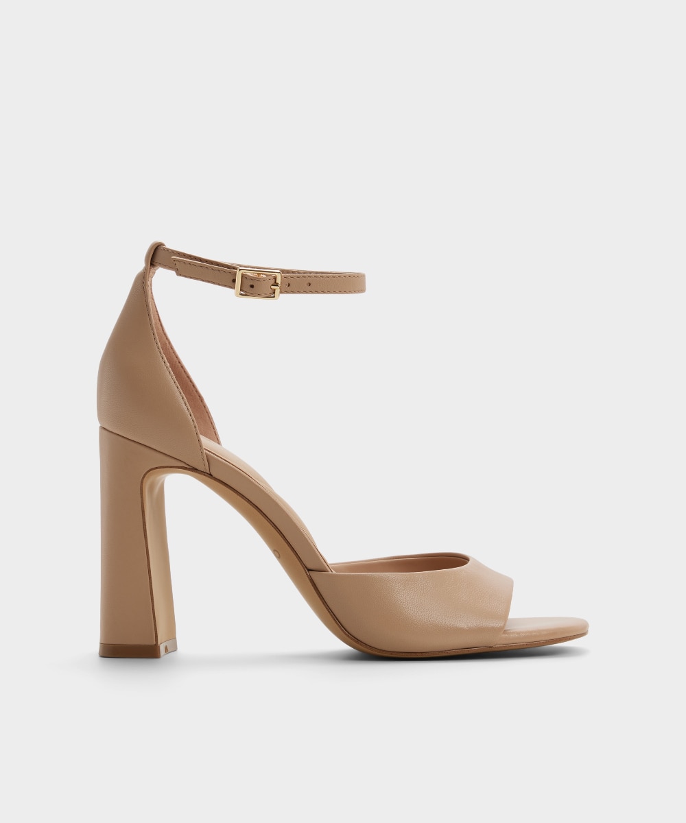 Sandalias de tacón de mujer con punta cuadrada - Aldo - Beige Beige-1
