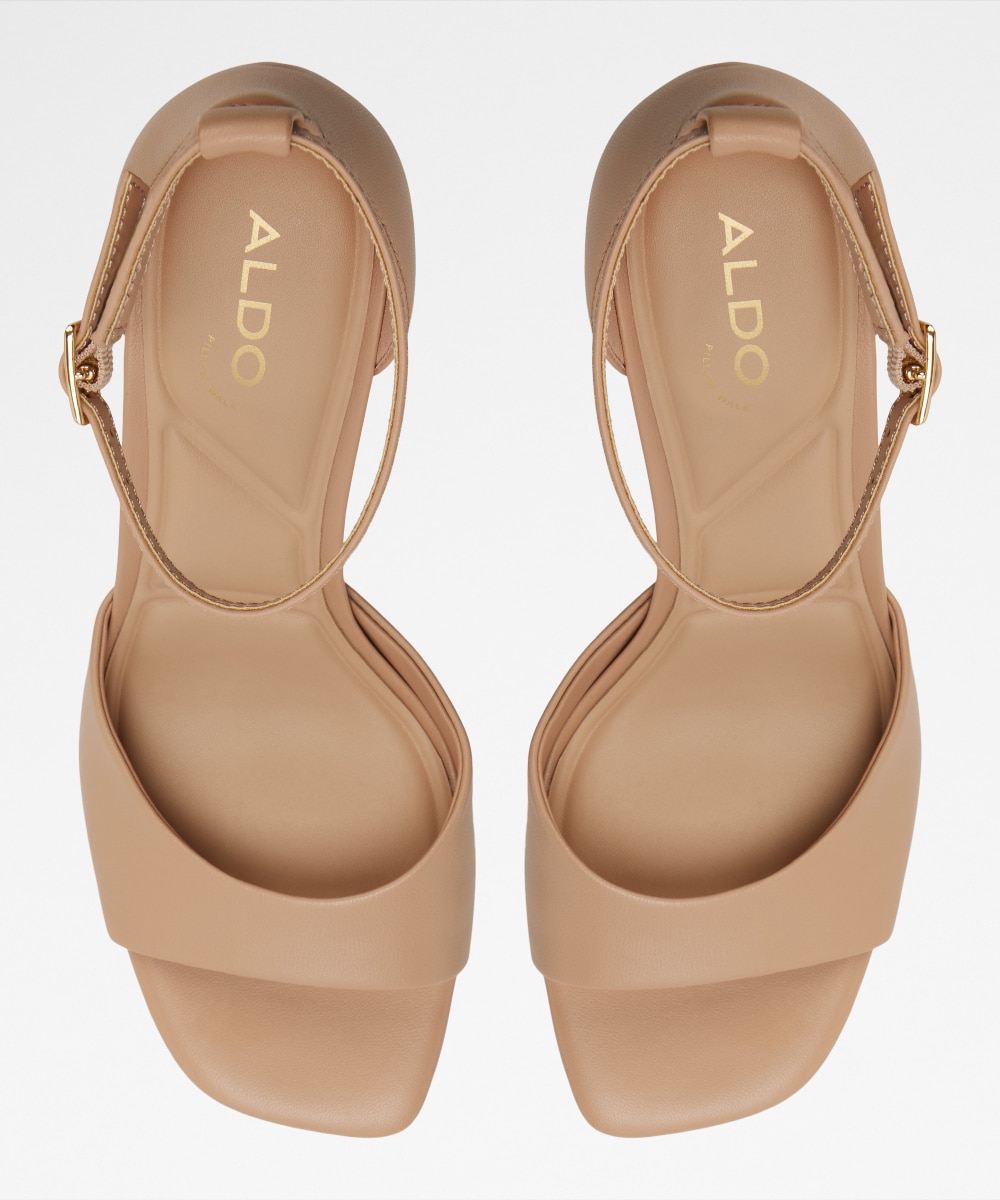 Sandalias de tacón de mujer con punta cuadrada - Aldo - Beige Beige-6