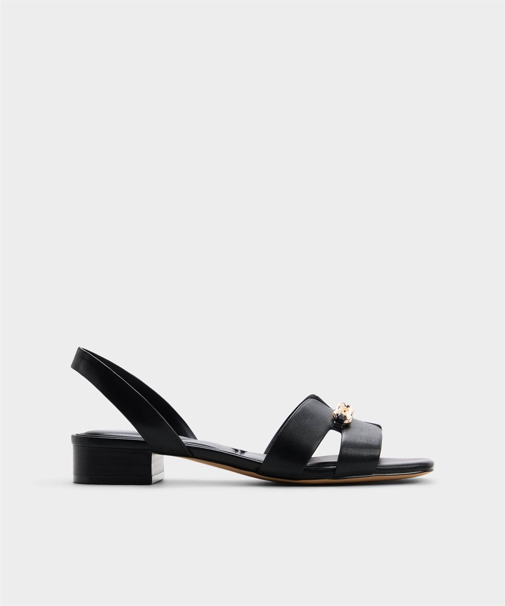 Sandalias planas de mujer con punta cuadrada - Aldo - Negro Negro-1