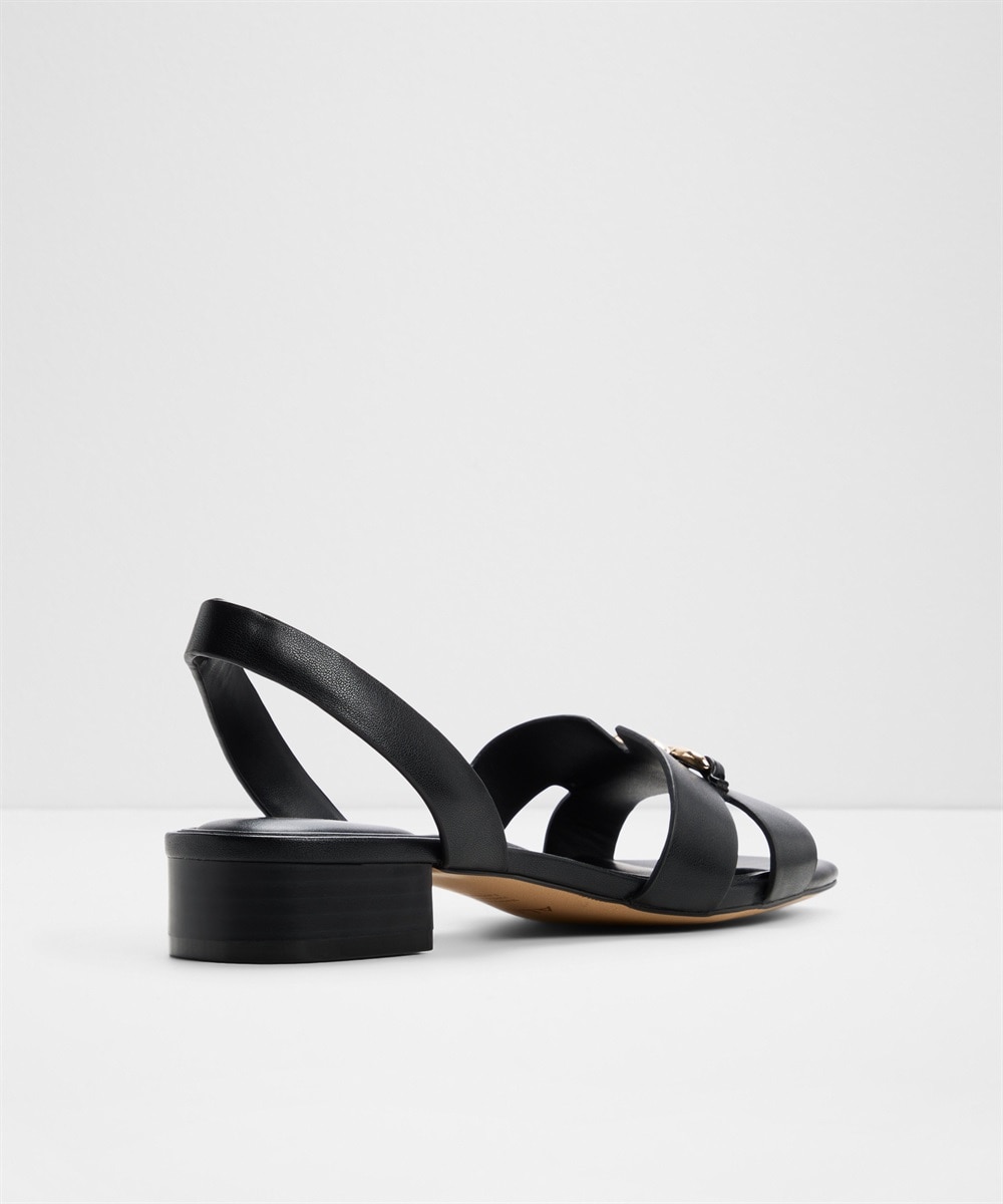 Sandalias planas de mujer con punta cuadrada - Aldo - Negro Negro-2