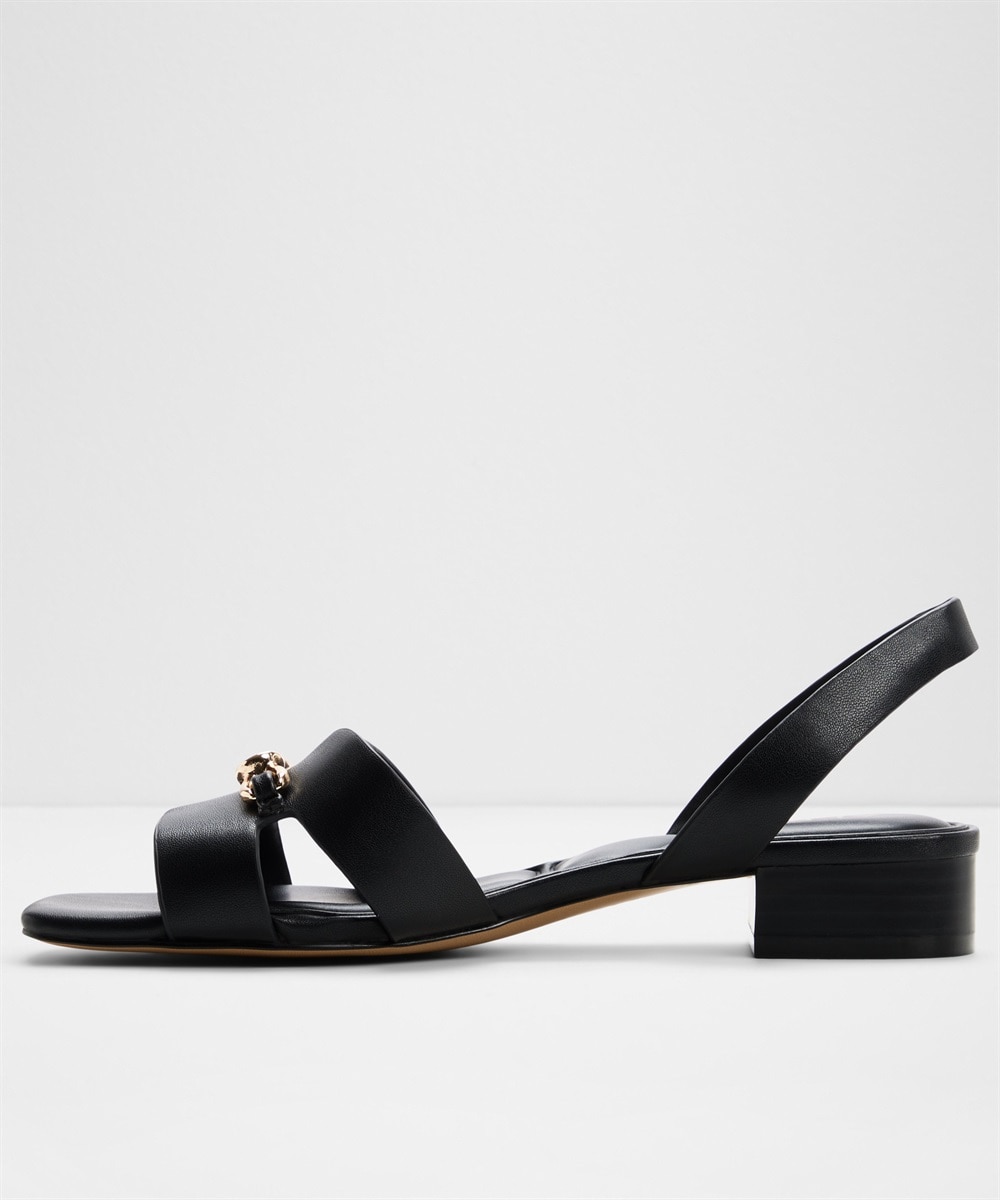 Sandalias planas de mujer con punta cuadrada - Aldo - Negro Negro-4
