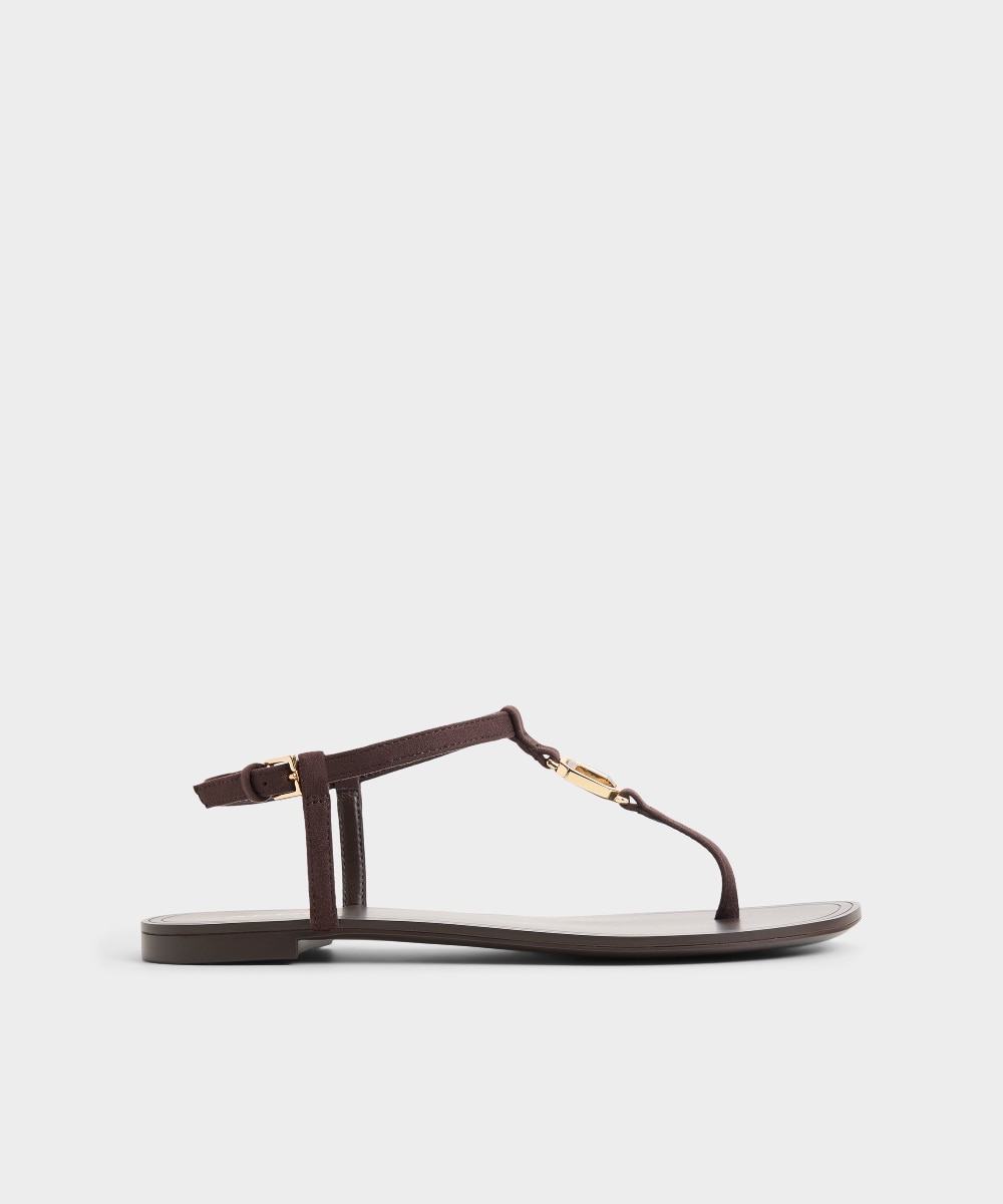 Sandalias planas de mujer con punta redonda - Aldo - Marrón chocolate Marrón chocolate-1
