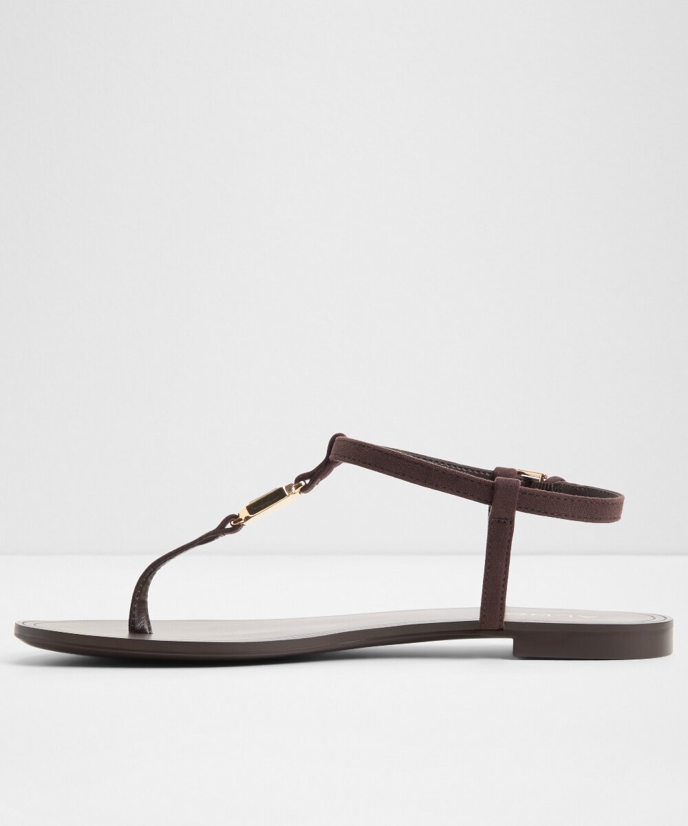 Sandalias planas de mujer con punta redonda - Aldo - Marrón chocolate Marrón chocolate-2