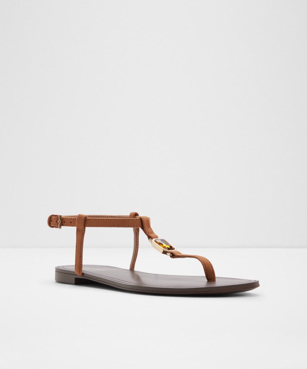 Sandalias planas de mujer con punta redonda - Aldo - Camel Camel-4