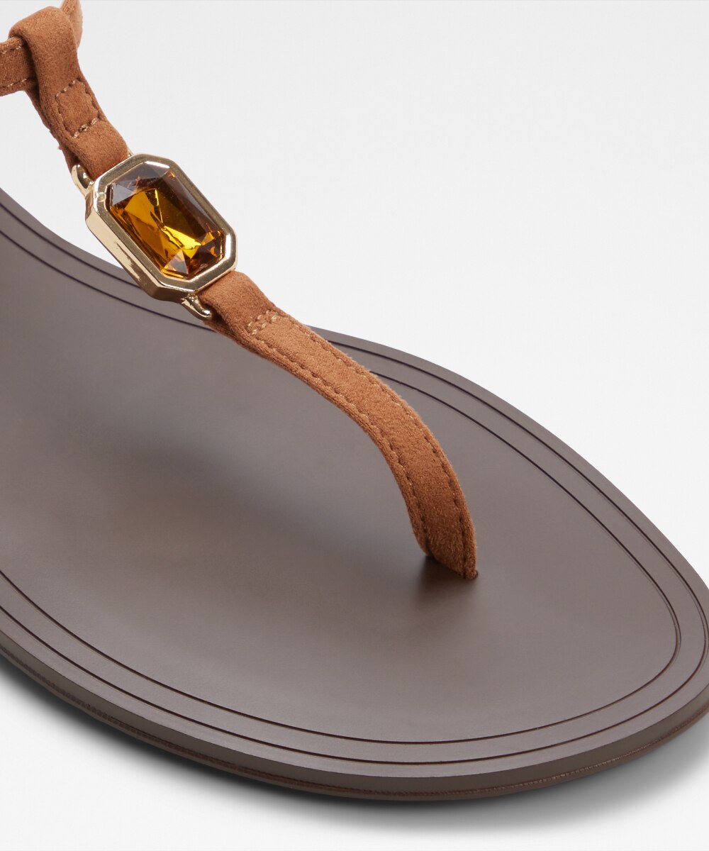 Sandalias planas de mujer con punta redonda - Aldo - Camel Camel-5