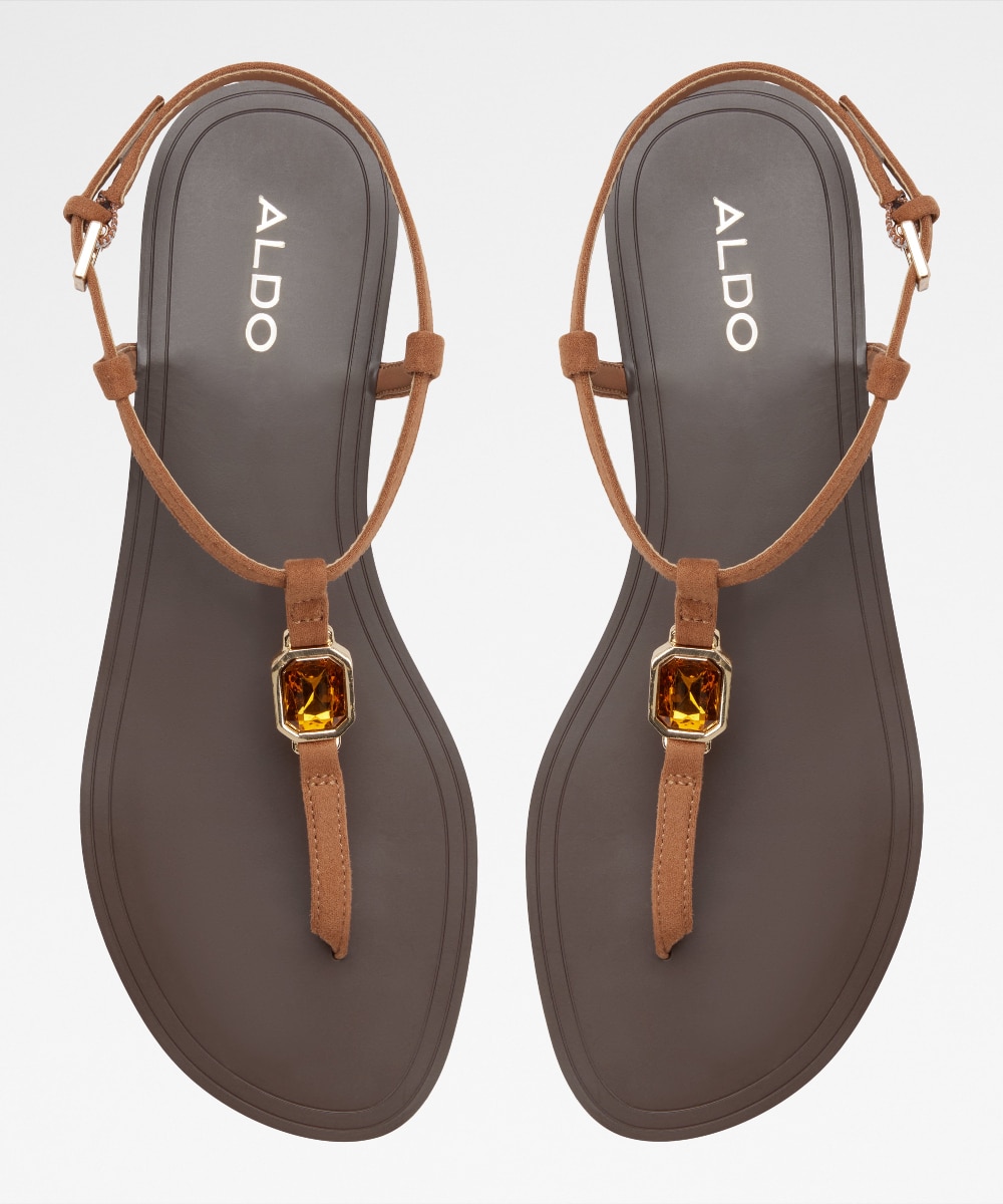 Sandalias planas de mujer con punta redonda - Aldo - Camel Camel-6