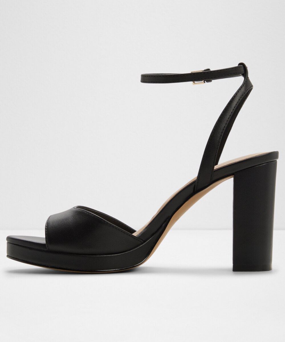 Sandalias de tacón de mujer con punta redonda - Aldo - Negro Negro-2