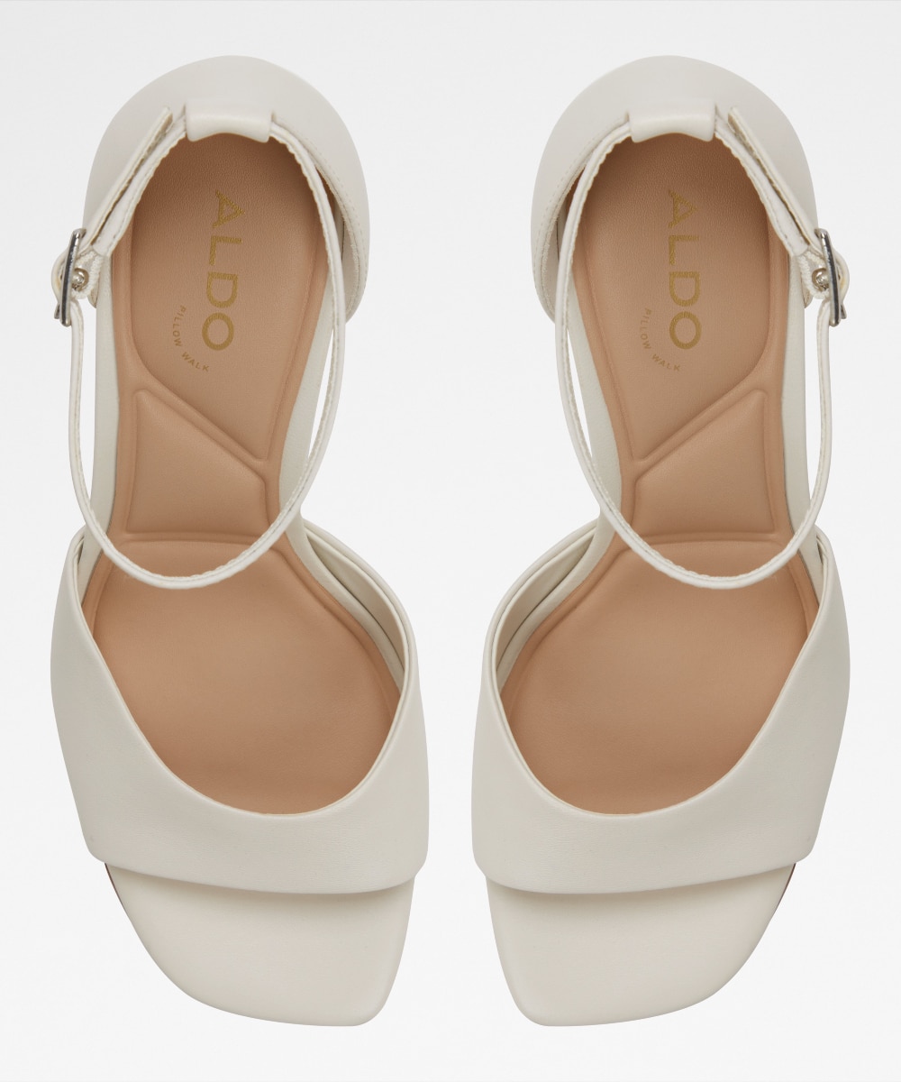 Sandalias de tacón de mujer con punta cuadrada - Aldo - Crudo Crudo-6