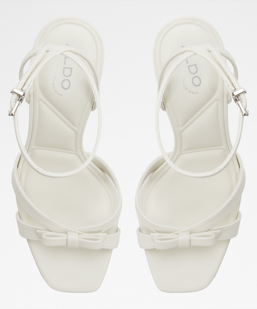 Sandalias de tacón de mujer con punta cuadrada - Aldo - Blanco Blanco-6