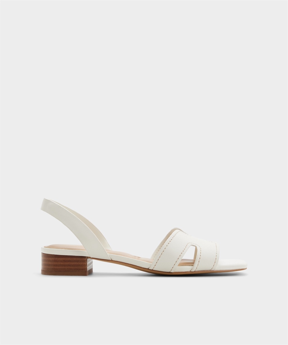 Sandalias planas de mujer con punta cuadrada - Aldo - Blanco Blanco-1