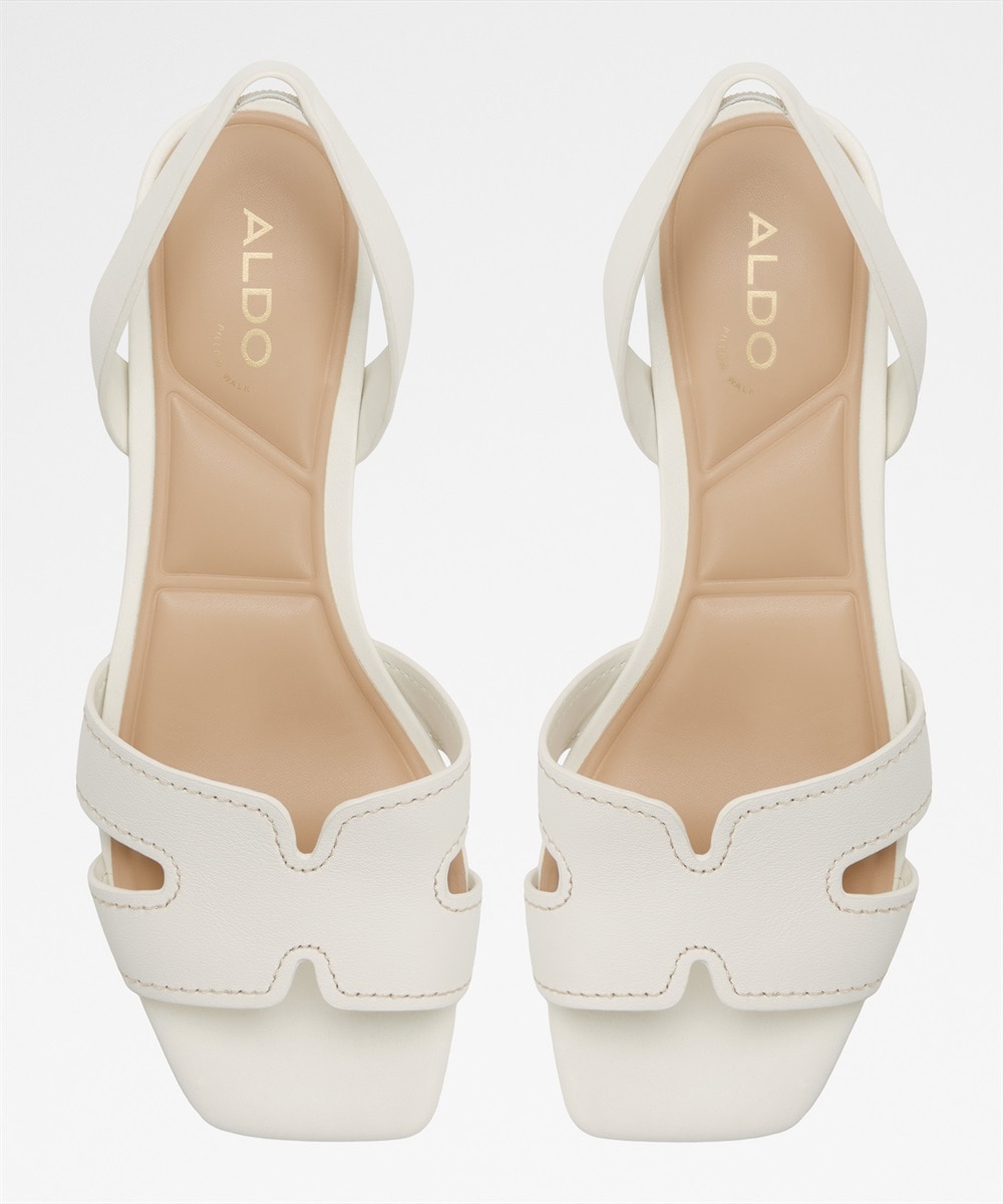 Sandalias planas de mujer con punta cuadrada - Aldo - Blanco Blanco-3