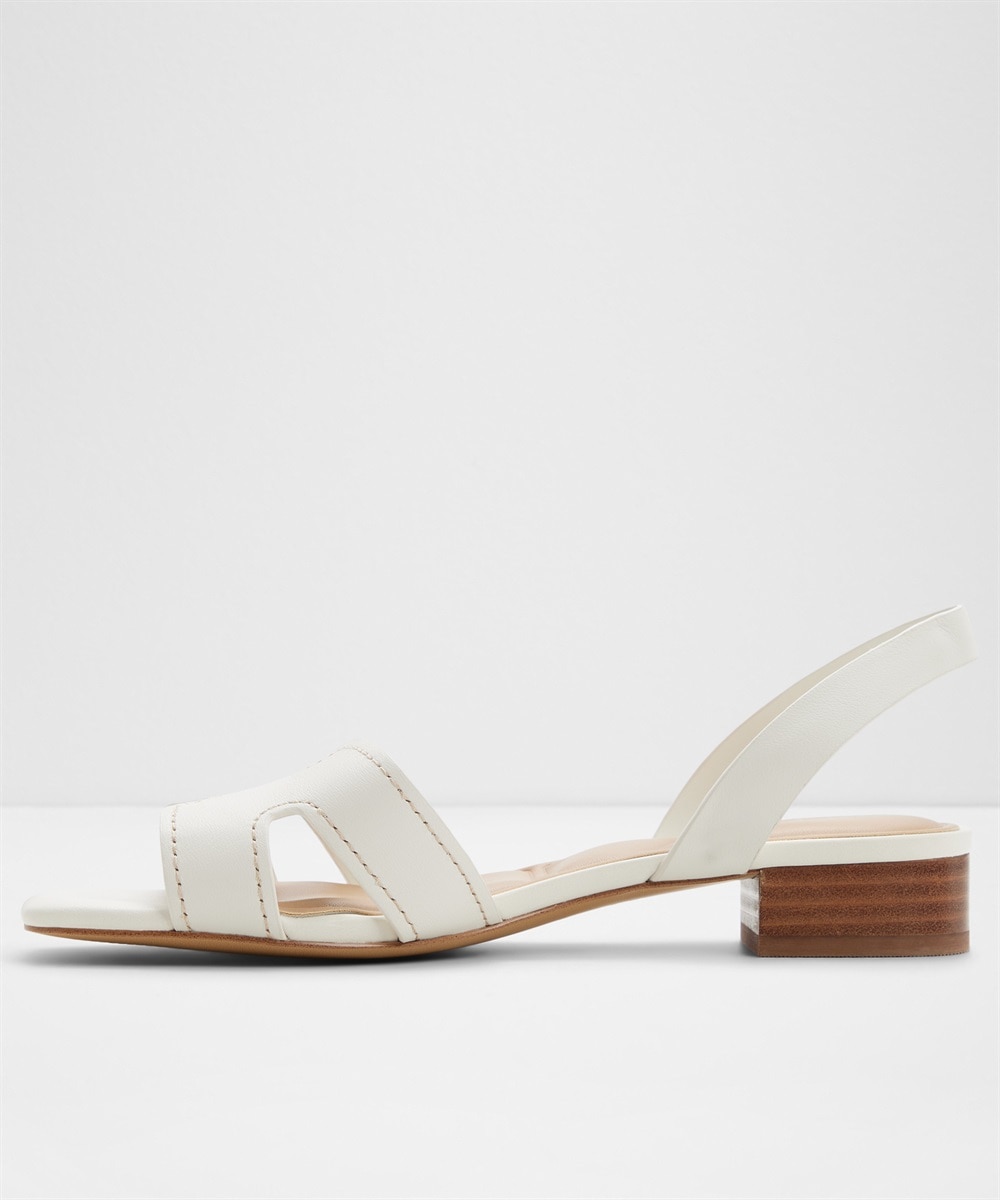 Sandalias planas de mujer con punta cuadrada - Aldo - Blanco Blanco-4