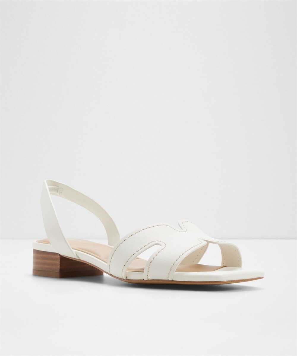 Sandalias planas de mujer con punta cuadrada - Aldo - Blanco Blanco-5
