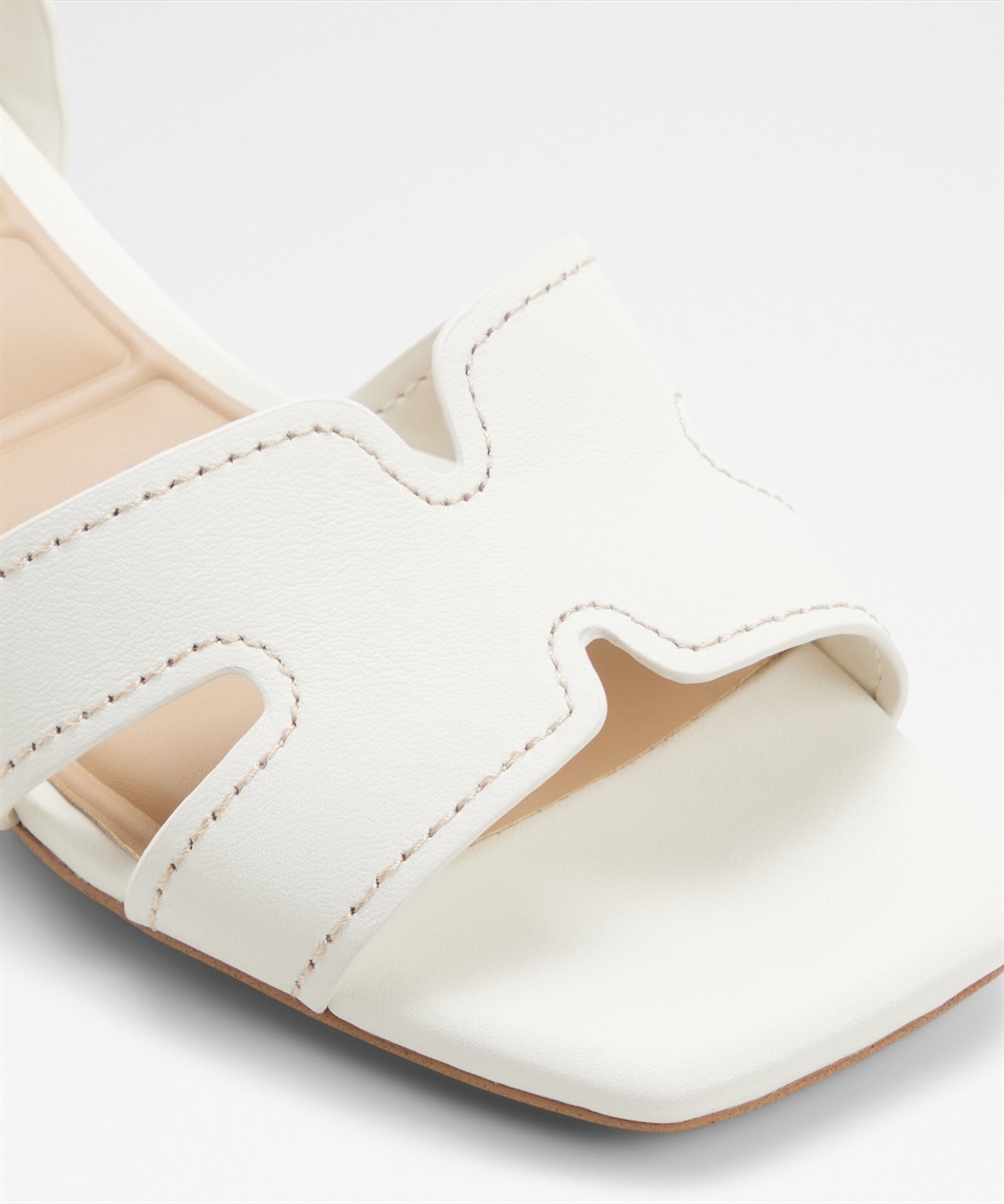Sandalias planas de mujer con punta cuadrada - Aldo - Blanco Blanco-6