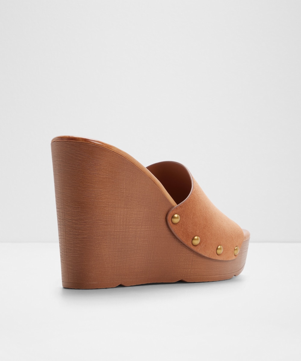 Mules de tacón de mujer con punta cuadrada - Aldo - Camel Camel-3