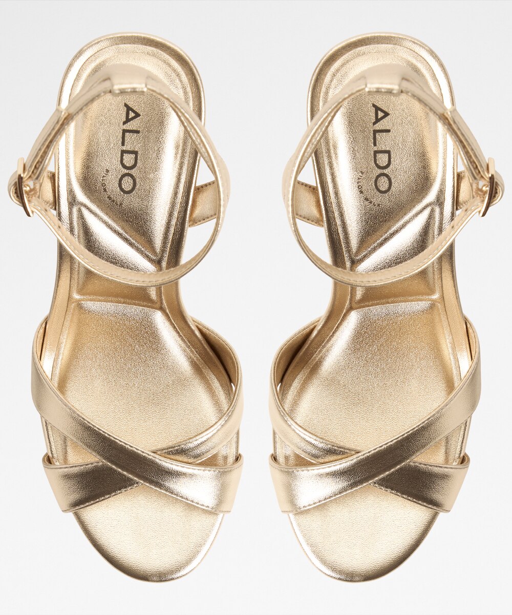 Sandalias de tacón de mujer con punta redonda - Aldo - Oro Oro-6
