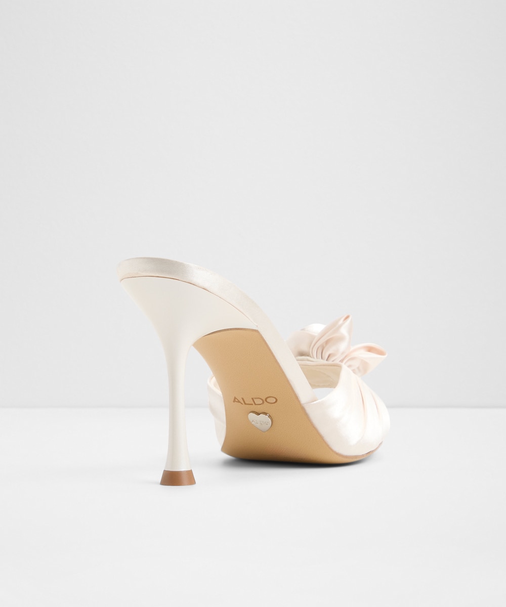 Mules de tacón de mujer con punta afilada - Aldo - Blanco Blanco-3