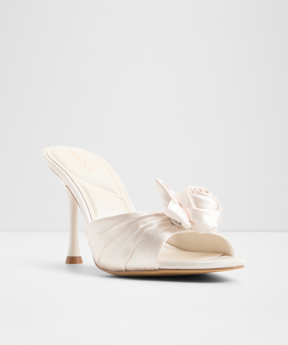 Mules de tacón de mujer con punta afilada - Aldo - Blanco Blanco-4