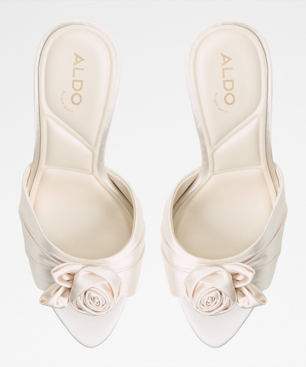 Mules de tacón de mujer con punta afilada - Aldo - Blanco Blanco-6