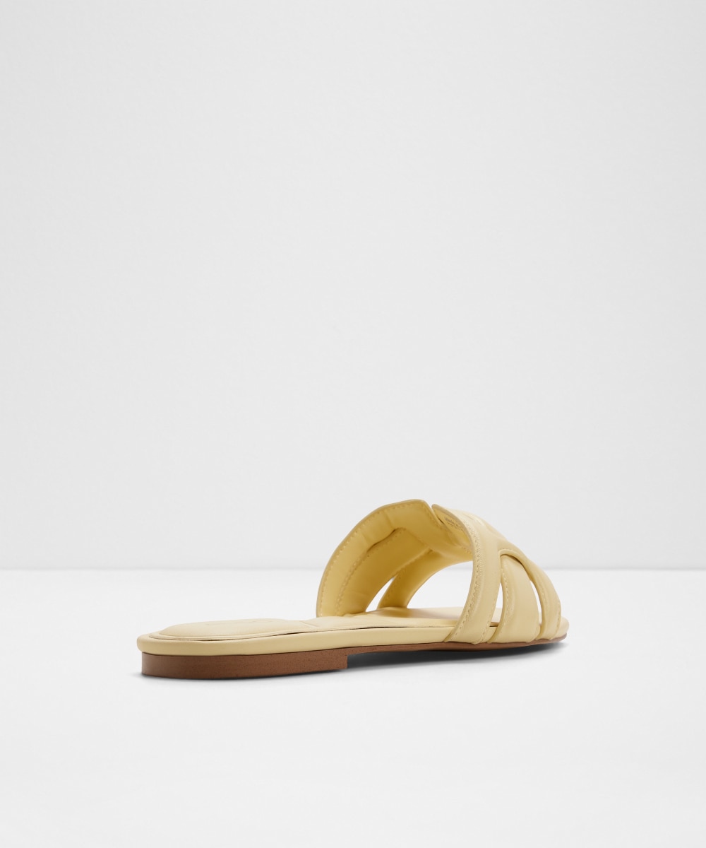 Sandalias planas de mujer con punta cuadrada - Aldo - Amarillo Amarillo-3