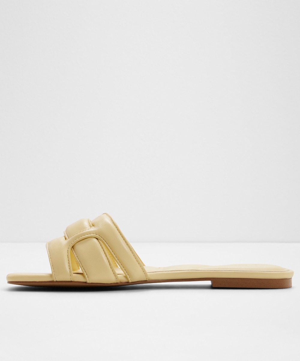 Sandalias planas de mujer con punta cuadrada - Aldo - Amarillo Amarillo-2
