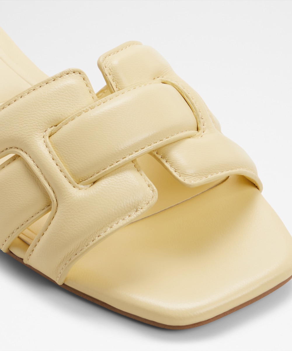 Sandalias planas de mujer con punta cuadrada - Aldo - Amarillo Amarillo-5