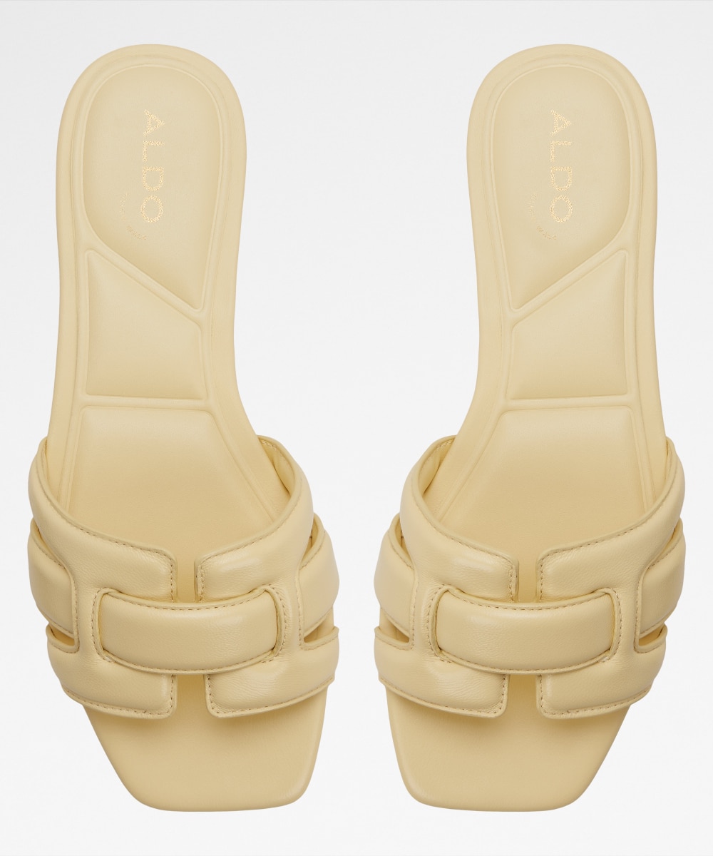 Sandalias planas de mujer con punta cuadrada - Aldo - Amarillo Amarillo-6