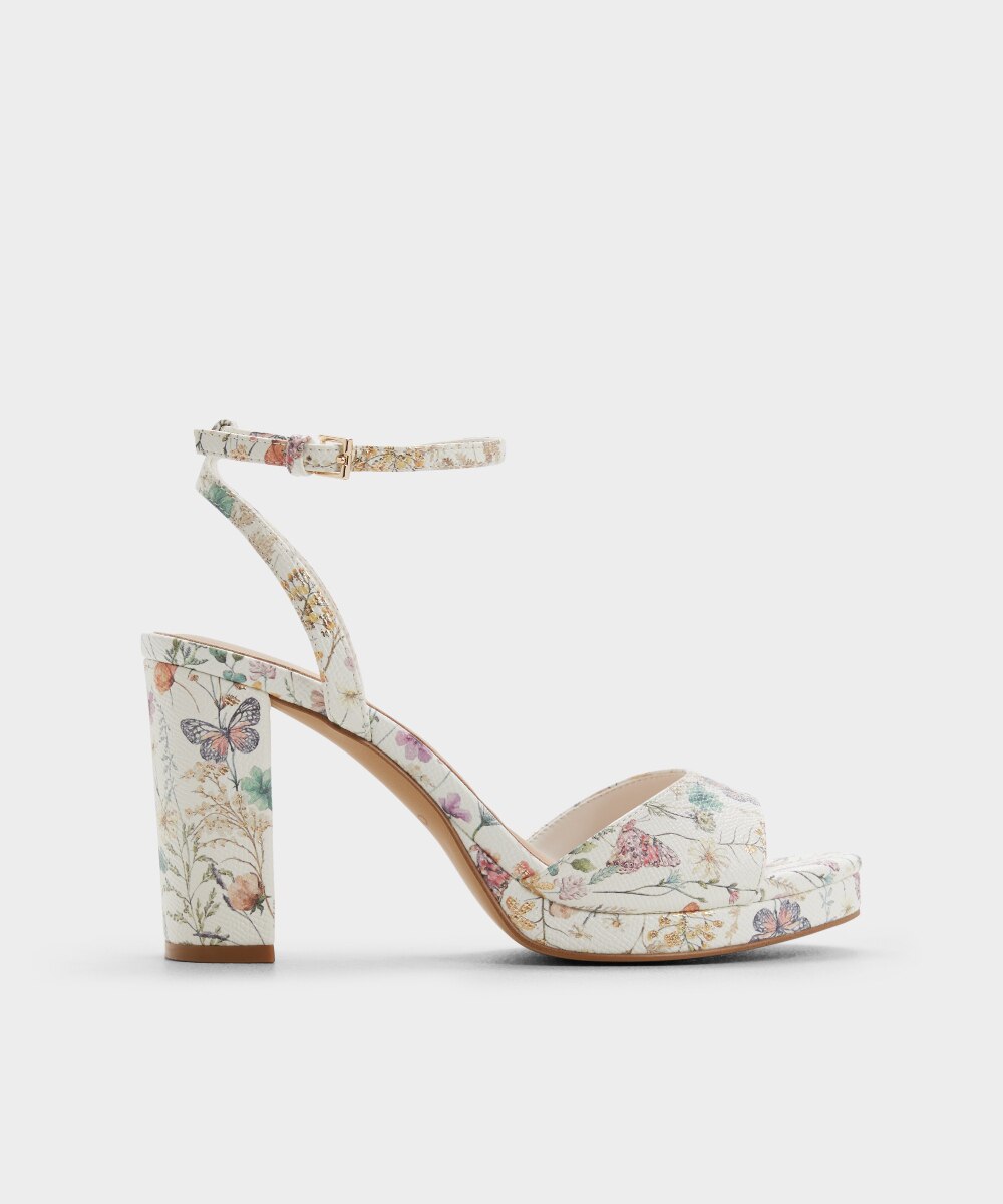 Sandalias de tacón de mujer con punta redonda - Aldo - Beige Beige-1