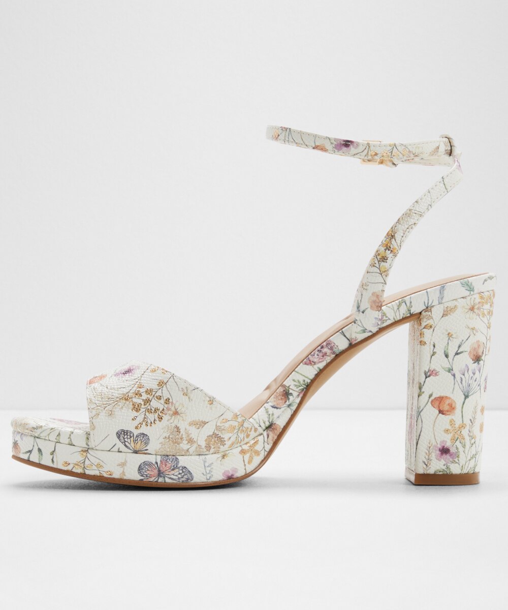 Sandalias de tacón de mujer con punta redonda - Aldo - Beige Beige-2