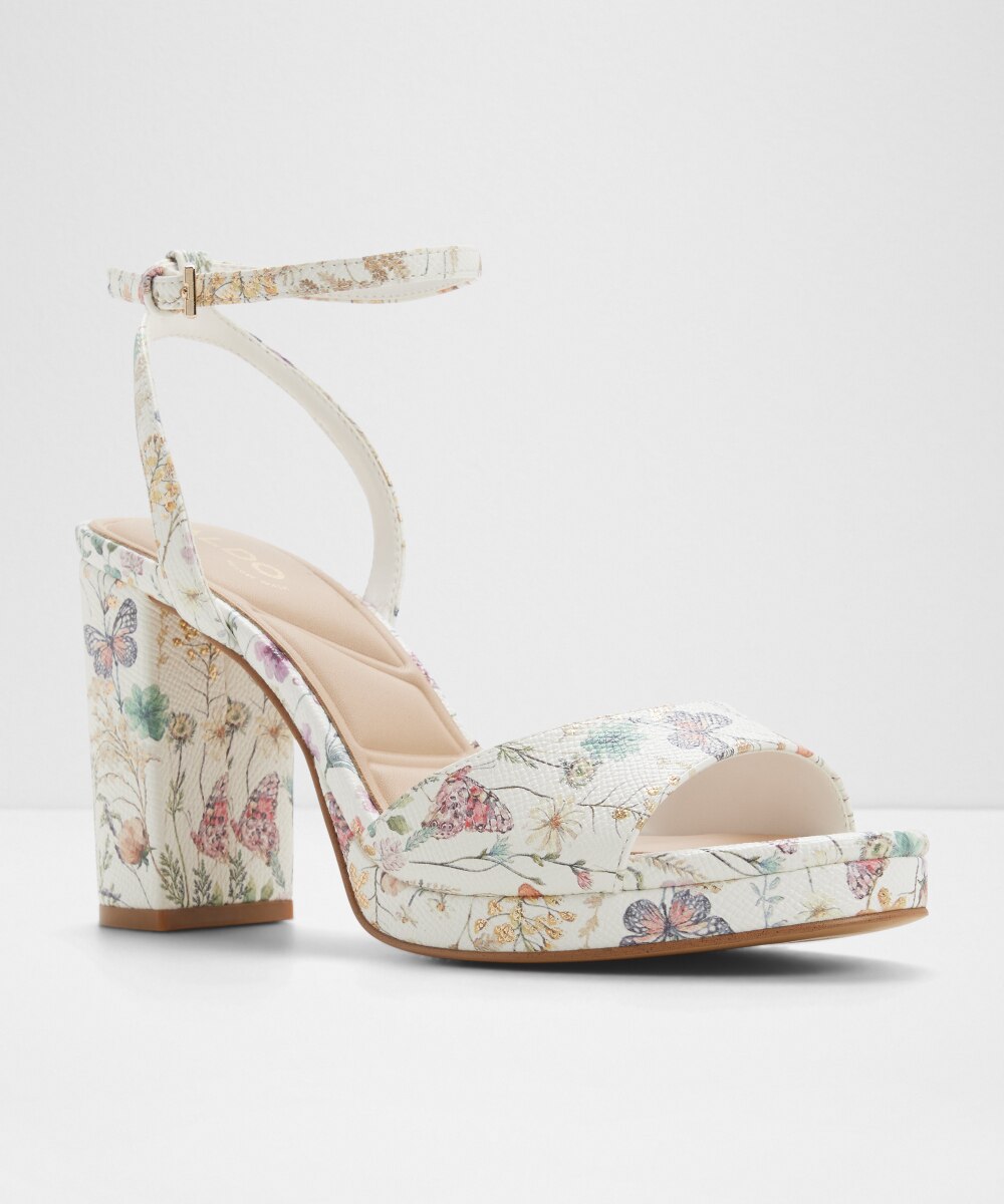 Sandalias de tacón de mujer con punta redonda - Aldo - Beige Beige-4