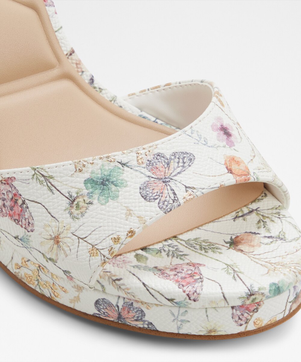 Sandalias de tacón de mujer con punta redonda - Aldo - Beige Beige-5