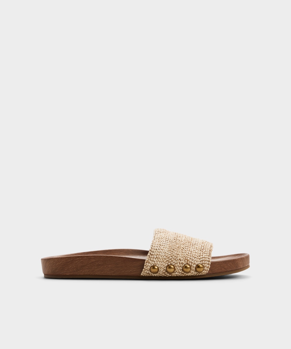 Sandalias planas de mujer con punta redonda - Aldo - Beige Beige-1