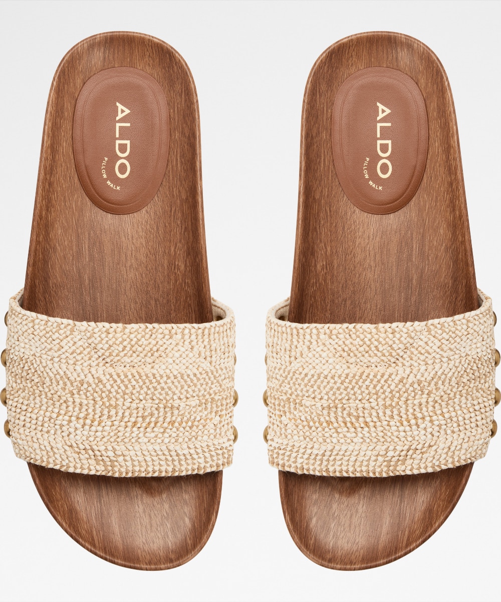 Sandalias planas de mujer con punta redonda - Aldo - Beige Beige-6