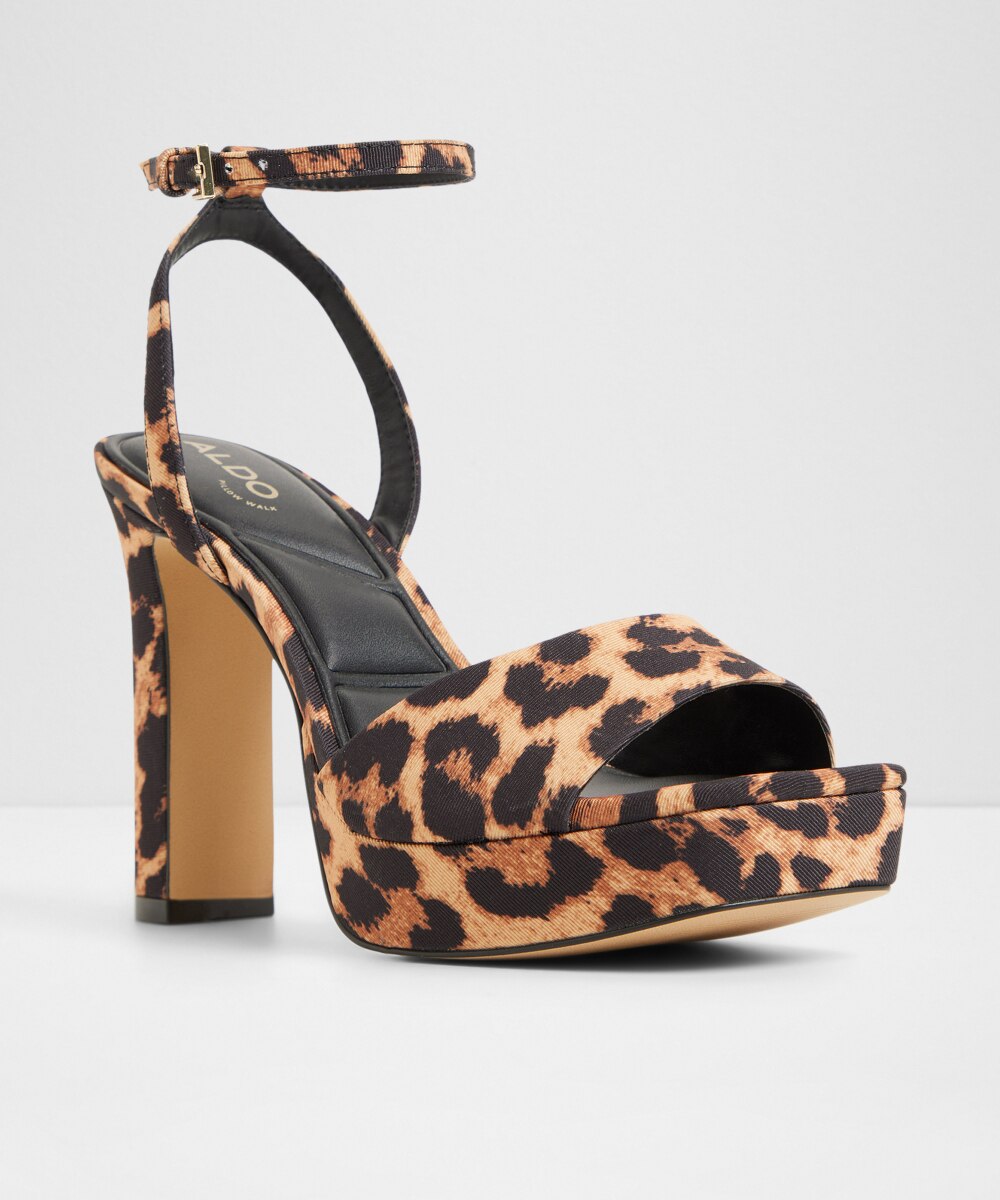 Sandalias de tacón de mujer con punta cuadrada - Aldo - Negro Negro-4
