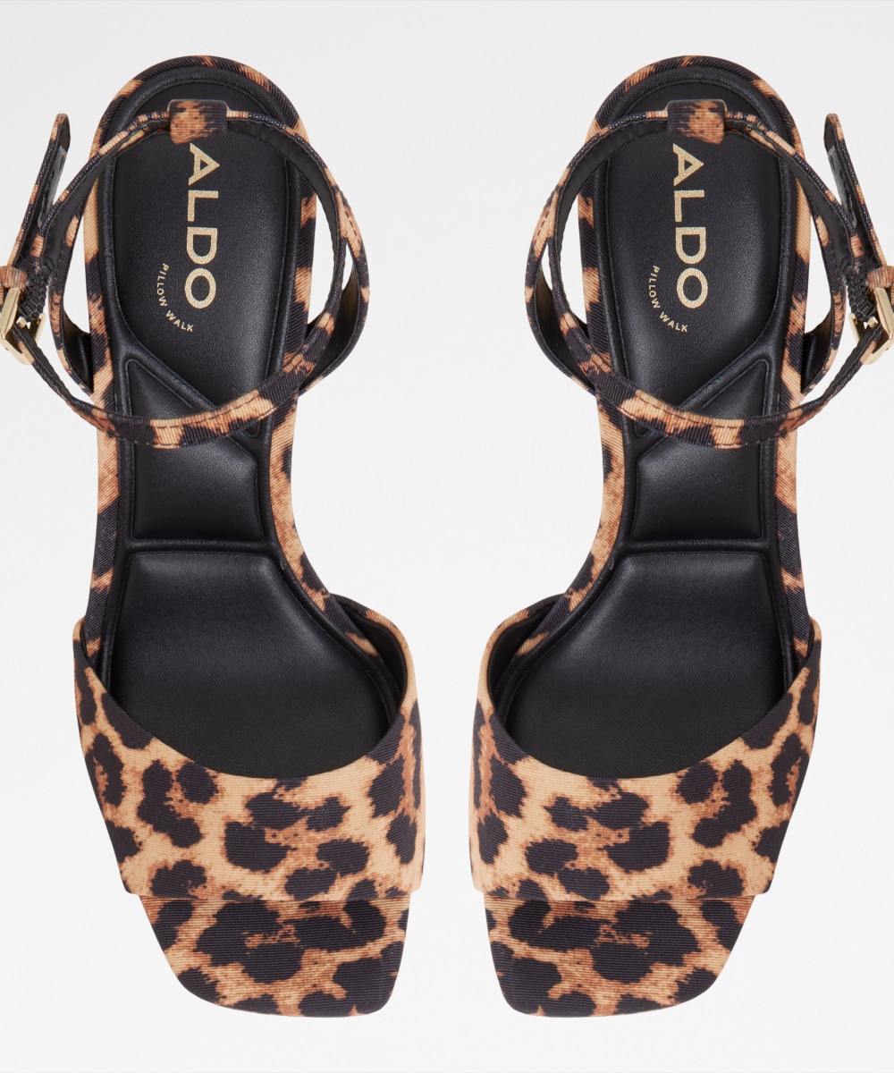 Sandalias de tacón de mujer con punta cuadrada - Aldo - Negro Negro-6